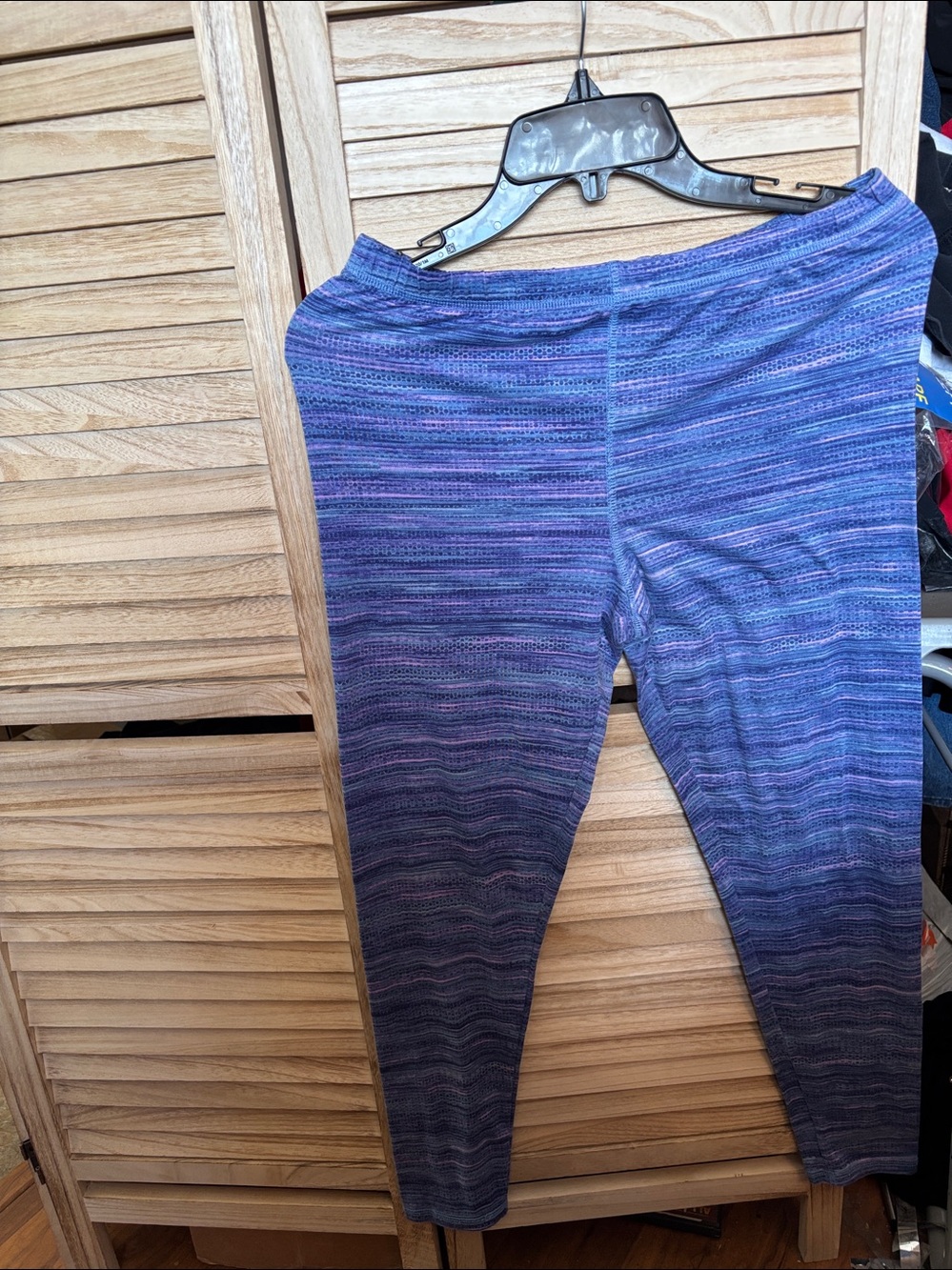 FINAL MARKDOWN Athletic Works Purple Space-Dyed Leggings XL
